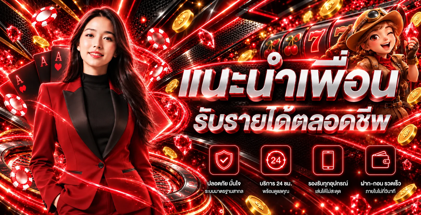 บริการ Scarlet พร้อมระบบมือถือและฝากถอน